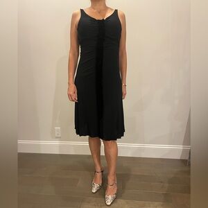 Classic Black Sleeveless A-Line Dress